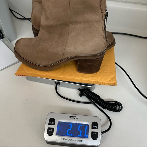 STEVEN by Steve Madden Havek Tan Boots Booties Real Fur Sz 7M Back Zip - Picture 12 of 12